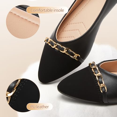 Women Finiwor Ballet Flat Shoes, PU Leather Loafers, Pointed Toe, Comfortable Casual Shoes
| Finiwor Women's Pointed To