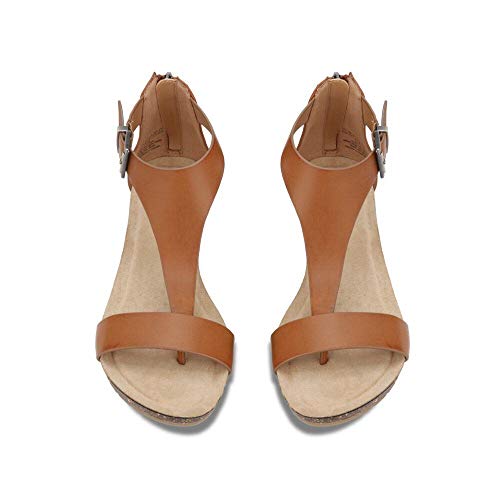 Kenneth Cole REACTION Women's Great Gal T-Strap Wedge Sandal - Fashionable & Comfortable - Work & Casual Scenes - Elegan