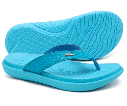 KuaiLu Womens Comfortable Walking Thong Sandals With Arch Support For Summer Indoor Outdoor Plantar FasciitisComfortable